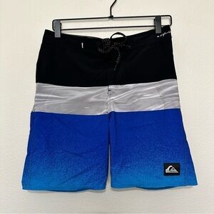 Quicksilver high-line dry flight water repellent 4 way stretch black and blue 28